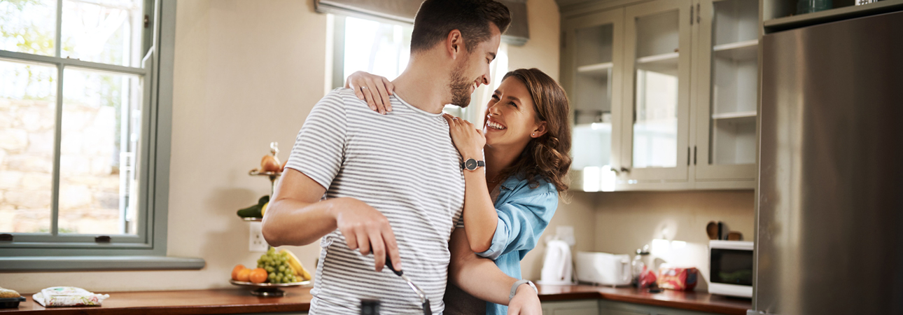 couple in kitchen